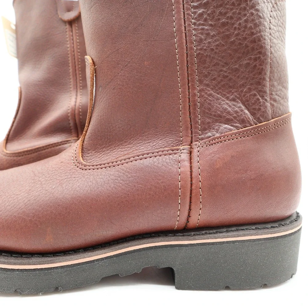 Double-H Vintage 90s Work Boots Mens 8.5 D Leather Ranchwell USA NWT Box